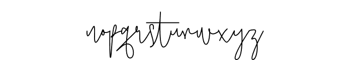 Amontiny Signature Font LOWERCASE