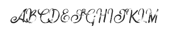 Amora 2 Inline Grunge Font UPPERCASE