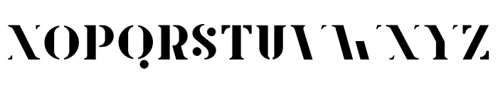Amphi Stencil Font LOWERCASE
