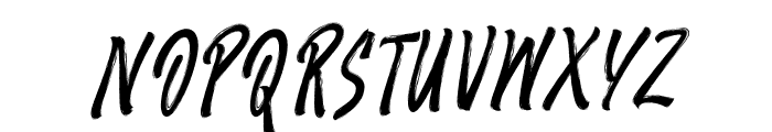 Amster Brush Italic Font UPPERCASE