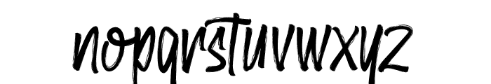 Amster Brush Font LOWERCASE