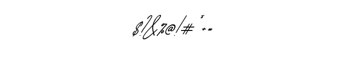 Amstonia Signature Font OTHER CHARS