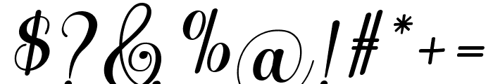 Anberta Italic Regular Font OTHER CHARS