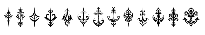 Anchor of happiness Regular Font LOWERCASE