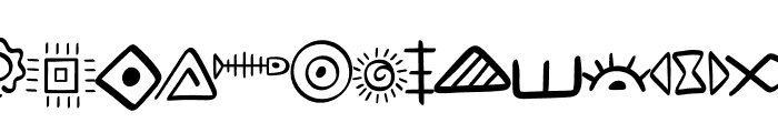 Ancient symbols Font UPPERCASE