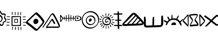 Ancient symbols Font LOWERCASE