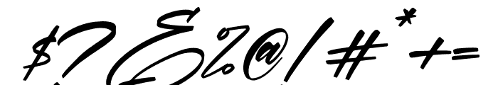 Andalusia Signature Italic Font OTHER CHARS