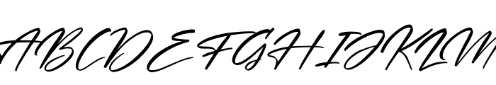 Andalusia Signature Italic Font UPPERCASE