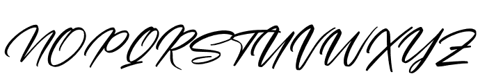 Andalusia Signature Italic Font UPPERCASE