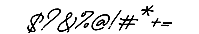 Andhine Manta Italic Font OTHER CHARS