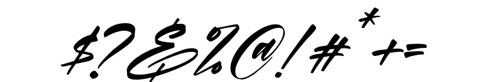 Andilanteria Signature Italic Font OTHER CHARS
