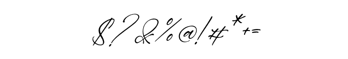 Andora Modern Script Italic Font OTHER CHARS