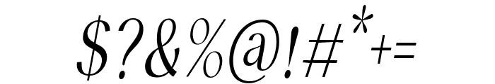 Anegreya Italic Italic Font OTHER CHARS