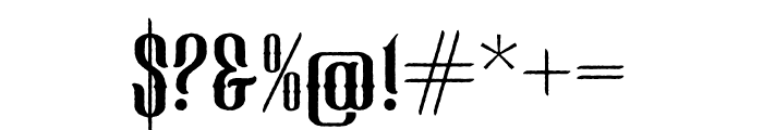 Aneloma Rough Font OTHER CHARS