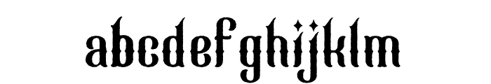 Aneloma Rough Font LOWERCASE