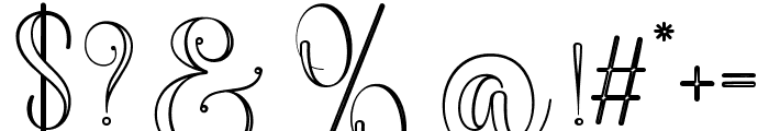 Angcham Outline Regular Font OTHER CHARS