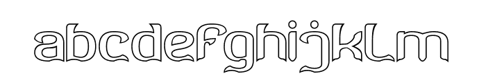 Angel And Demon-Hollow Font LOWERCASE