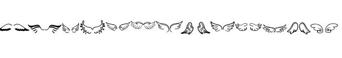 Angel wings tattoo Font UPPERCASE