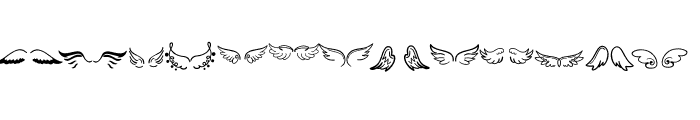 Angel wings tattoo FONT