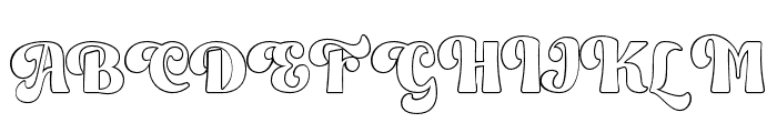 AngelCoast-Outline Font UPPERCASE