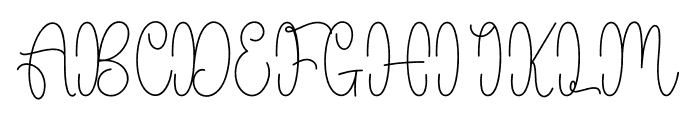 Angela Handwriting Font UPPERCASE