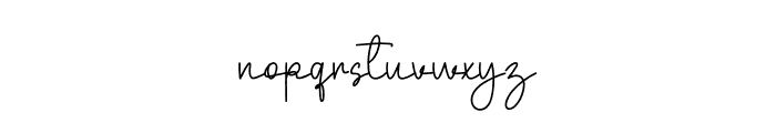 Angela Handwriting Font LOWERCASE