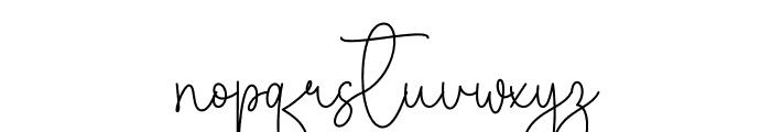 Angelina Signature Font LOWERCASE