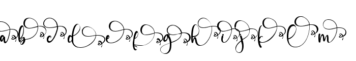 Angelynn Swash Font LOWERCASE