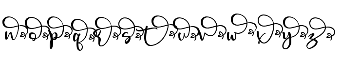 Angelynn Swash Font LOWERCASE