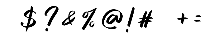 Anggita Italic Regular Font OTHER CHARS
