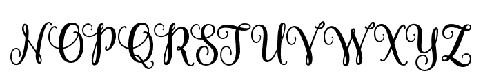 AngistaScript Font UPPERCASE