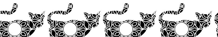 Angry Cat Mandala Monogram Font OTHER CHARS