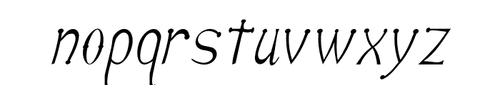 Anguillette Italic Font LOWERCASE