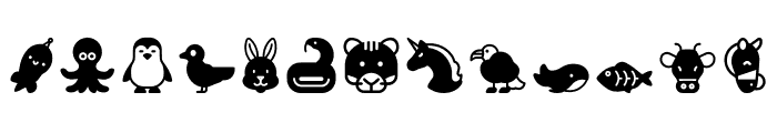 Animal Alphabet Dingbat Font LOWERCASE