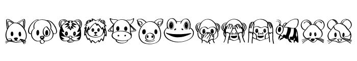 Animal Emoji Bundle Font UPPERCASE