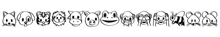 Animal Emoji Bundle Font LOWERCASE