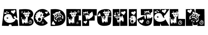 Animal Party Font UPPERCASE