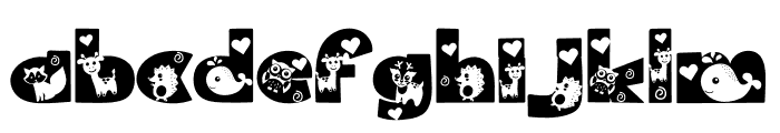 Animal Party Font LOWERCASE