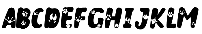 Animal Paws Font UPPERCASE