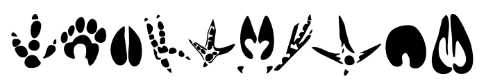 Animal feet Font OTHER CHARS