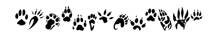 Animal feet Font UPPERCASE