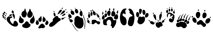 Animal feet Font UPPERCASE