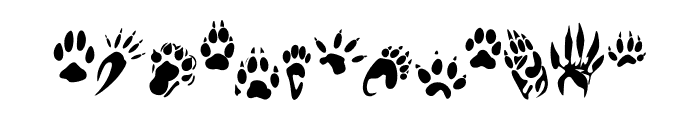 Animal feet Font LOWERCASE