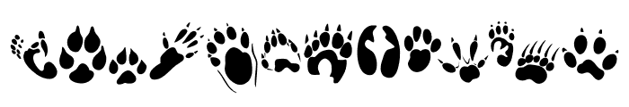 Animal feet Font LOWERCASE