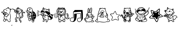 Animal music Font UPPERCASE