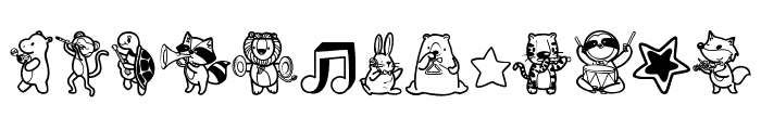 Animal music Font LOWERCASE