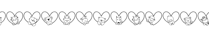 Animals Doodle Font UPPERCASE