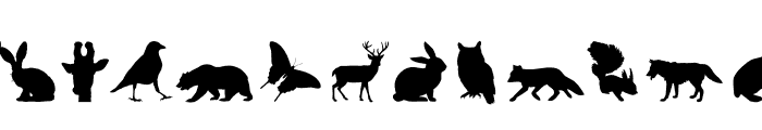 Animals silhouette Font LOWERCASE