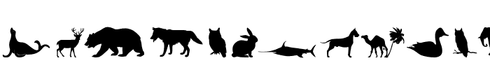 Animals silhouettes 2.0 Font UPPERCASE