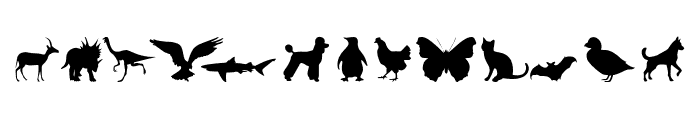 Animals silhouettes 2.0 Font LOWERCASE